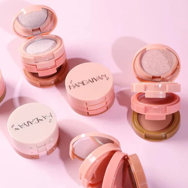 Handaiyan 3 in 1 highlight blush contour palette